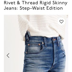 Madewell Rivet and Thread Step Hem Wait Jeans
